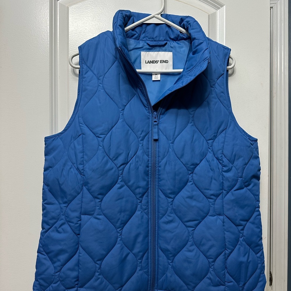 Lands' End Vibrant Blue Quilted Jacket